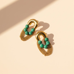 Malachite Stone Drop Earrings