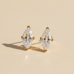 Marquise Moissanite Stud Earrings