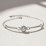 Moissanite Halo Bracelet 1ct
