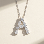 Moissanite Initial Necklace A–Z