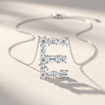 Moissanite Initial Necklace A–Z
