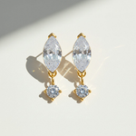 Moissanite Marquise Drop Earrings