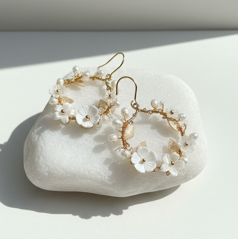 Mother-of-Pearl Hoops