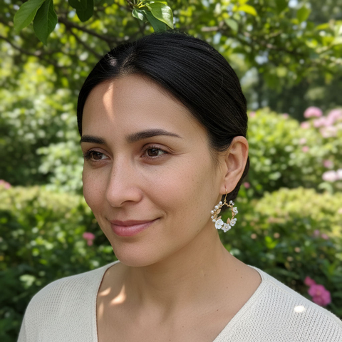 Mother-of-Pearl Hoops