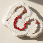 Ocean Fish & Coral Beaded Necklace with Porcelain Details