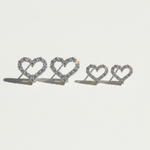 Pavé Heart Moissanite Stud Earrings