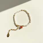Pavé Pomegranate & Freshwater Pearl Bracelet