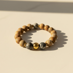 Picture Jasper Bracelet | Zebra Jasper & Gold Stainless Steel