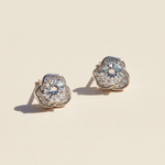 Moissanite Flower Stud Earrings 0.5ct
