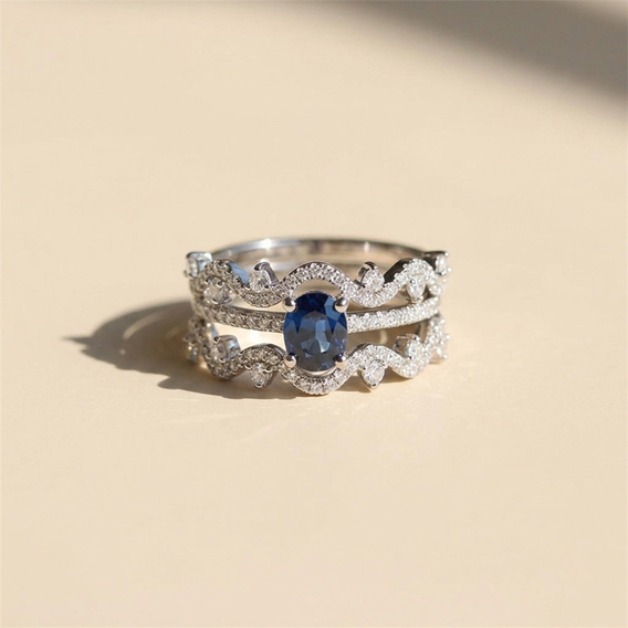 Sapphire Stackable Ring Set