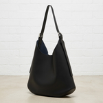 Smooth Leather Hobo Shoulder Bag
