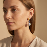 Sodalite & Porcelain Drop Earrings
