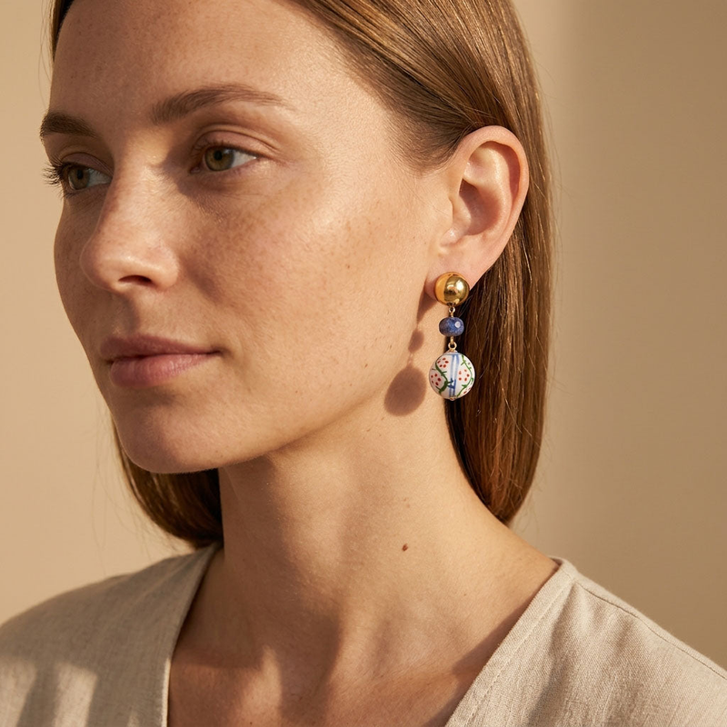 Editorial earring close-up
