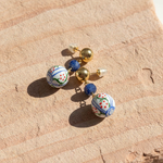 Sodalite & Porcelain Drop Earrings