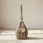 Soft Crescent Leather Shoulder Bag