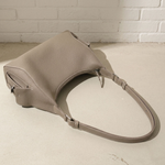 Soft Crescent Leather Shoulder Bag