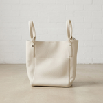Soft Grain Leather Structured Tote Bag