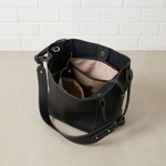 Soft Grain Leather Structured Tote Bag