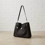 Soft Structured Leather Shoulder Bag