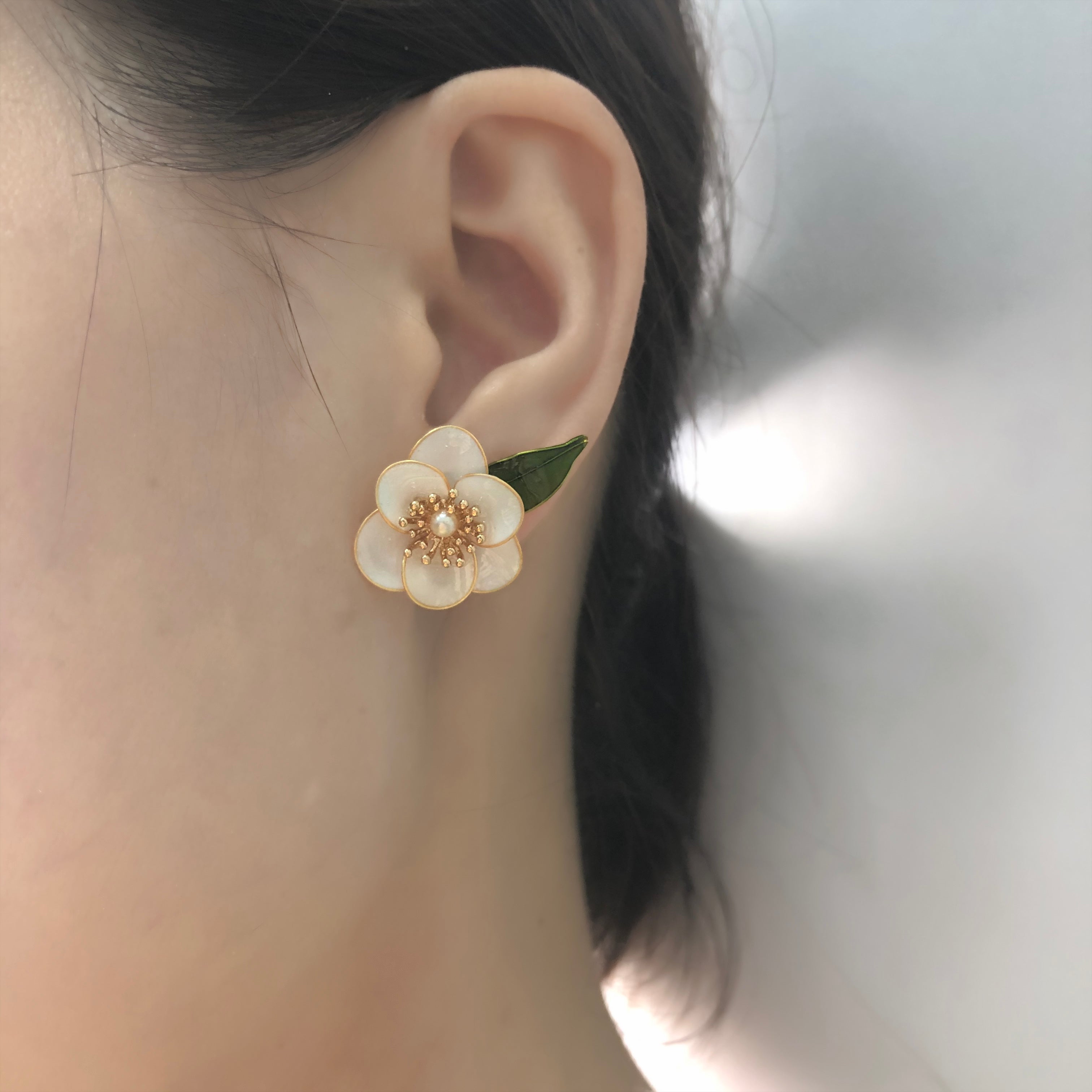 Sakura Stud Earrings - Elegant Floral Design | A2K London