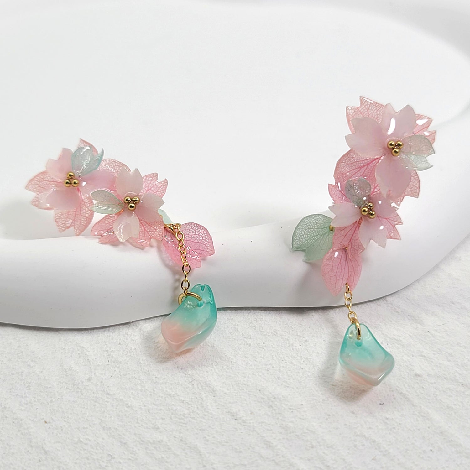 Hydrangea Flower Ear Cuff