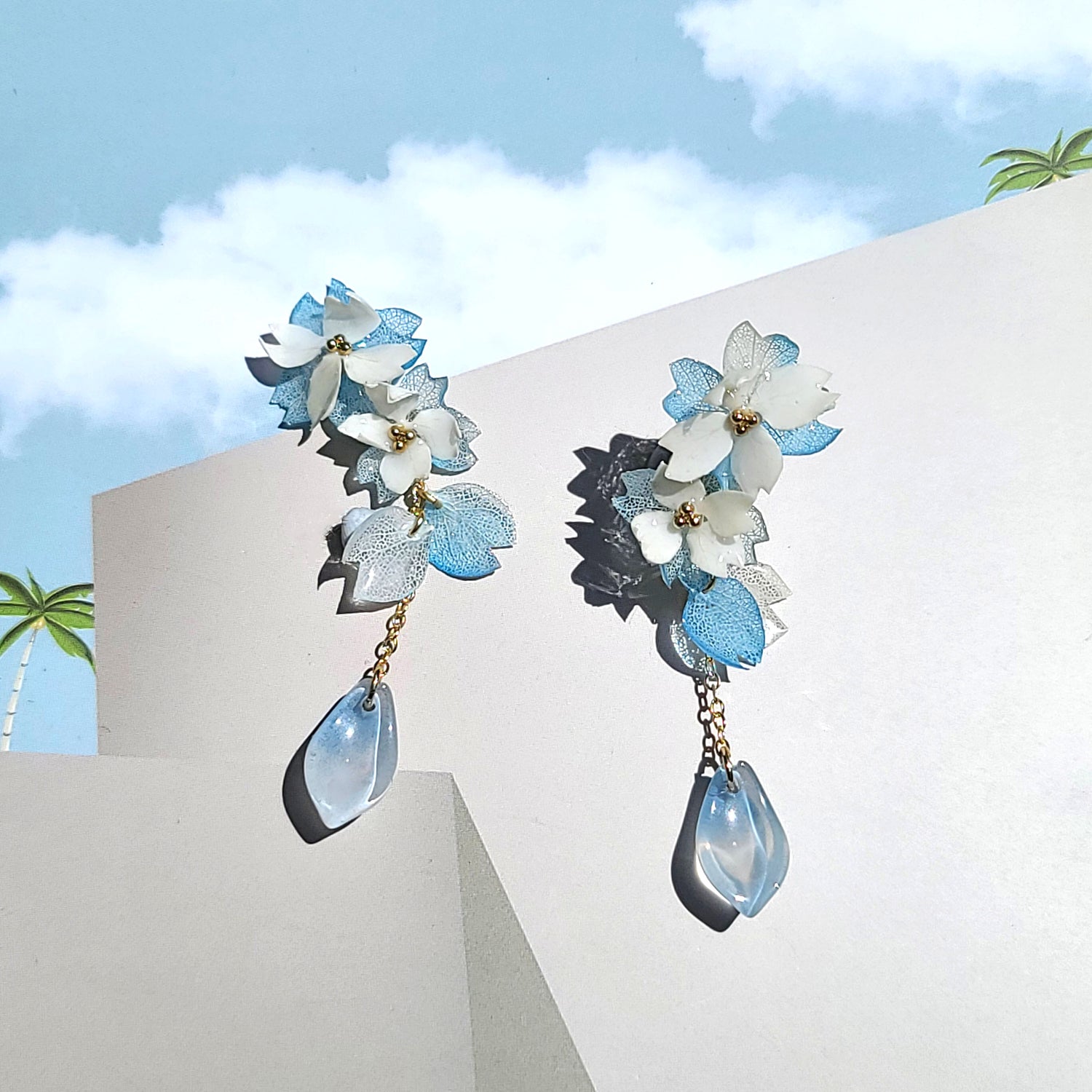 Hydrangea Flower Ear Cuff