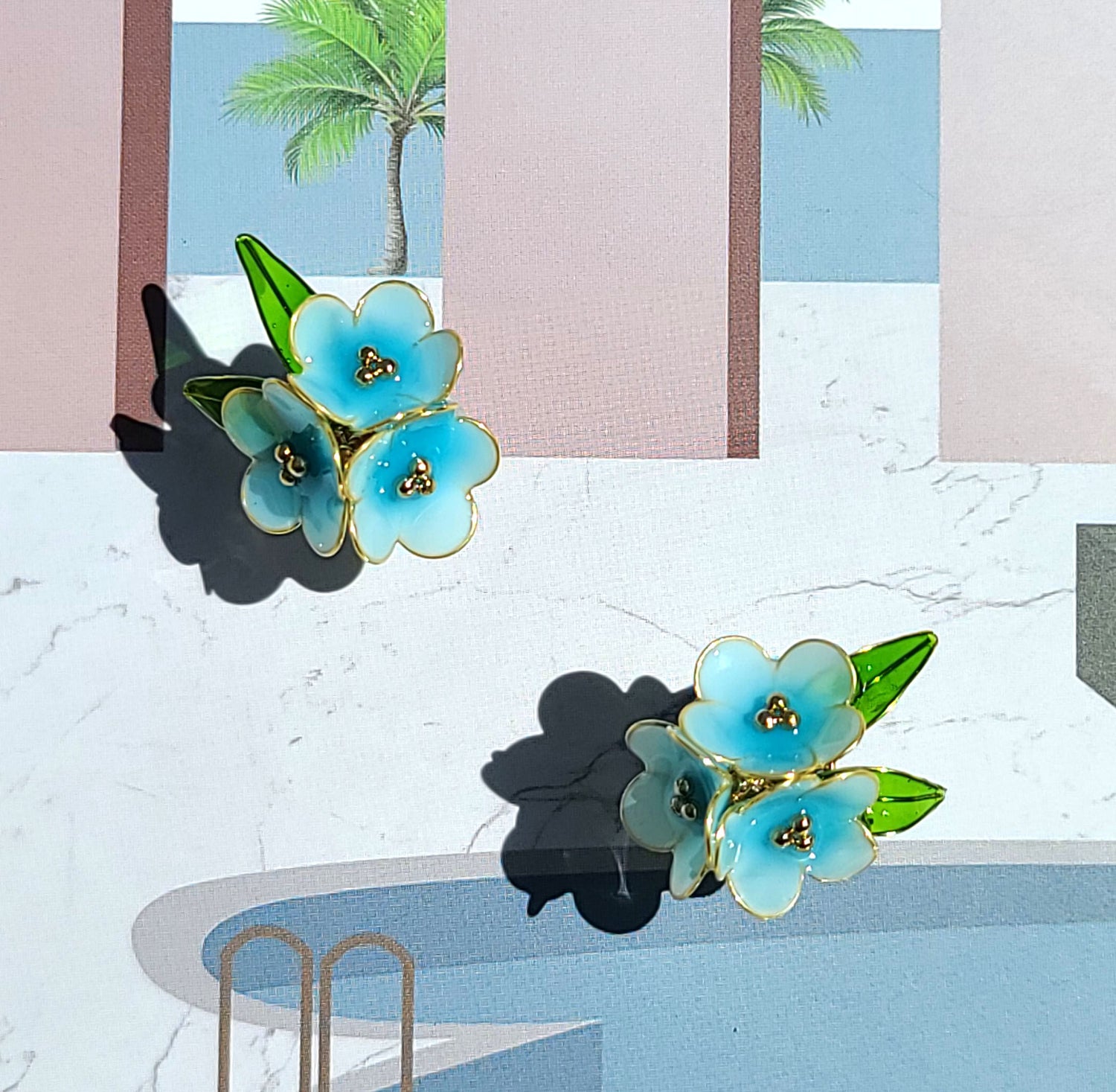 Trio Flower Stud Earrings