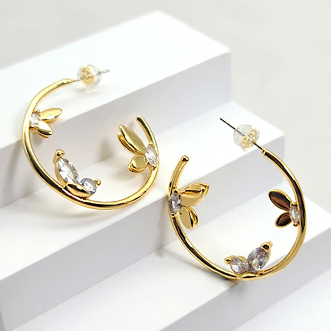 Butterfly Hoop Earrings